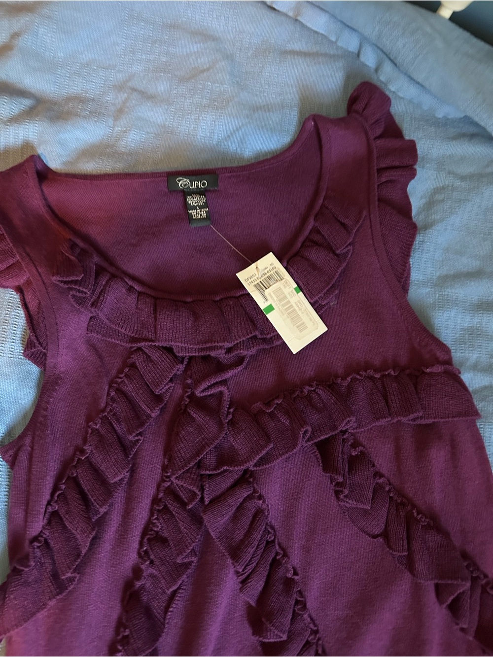 NWT Plum Cupio Sheath Dress with Ruffles